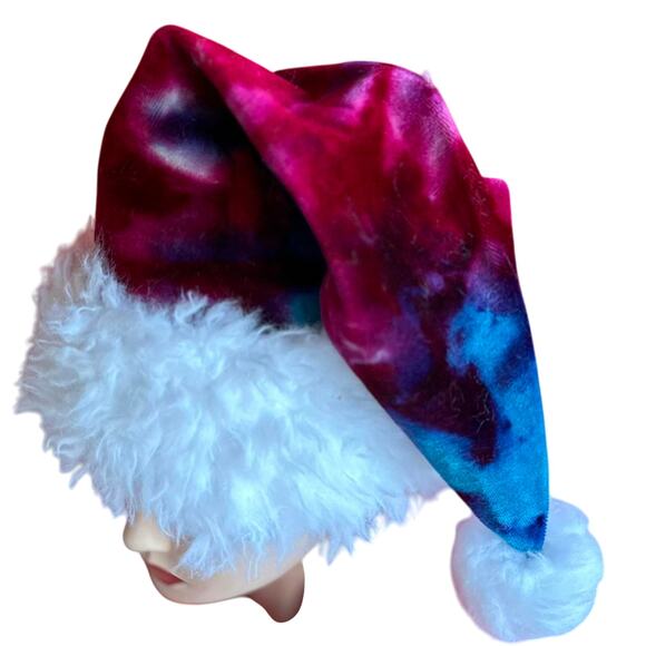 Handcrafted Tie-Dye Santa Hat - Picture 2 of 7